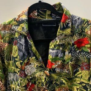 New identity Woman’s Tapestry Jungle Animal Print Shaket Jacket 2x